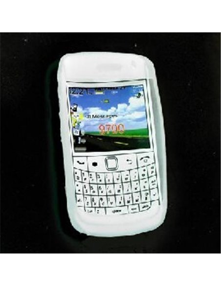 CUSTODIA SILICONE per BLACKBERRY 9700 COLORE BIANCO