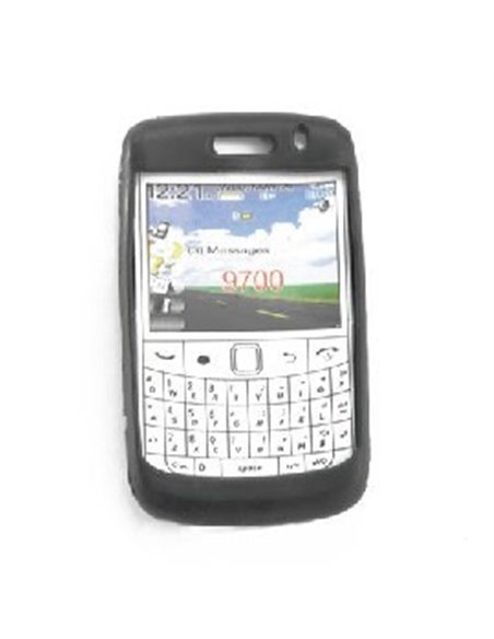 CUSTODIA SILICONE per BLACKBERRY 9700 COLORE NERO