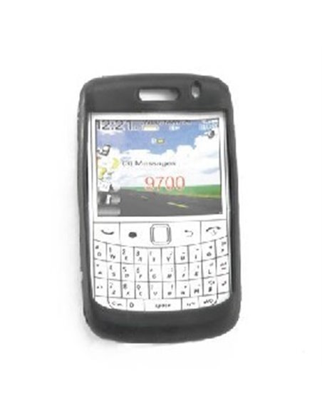 CUSTODIA SILICONE per BLACKBERRY 9700 COLORE NERO