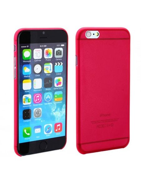 CUSTODIA BACK RIGIDA ULTRA SLIM DA 0,3mm per APPLE IPHONE 6, IPHONE 6S 4.7' POLLICI COLORE ROSSO