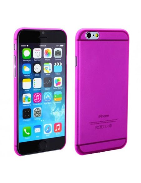 CUSTODIA BACK RIGIDA ULTRA SLIM DA 0,3mm per APPLE IPHONE 6, IPHONE 6S 4.7' POLLICI COLORE FUCSIA