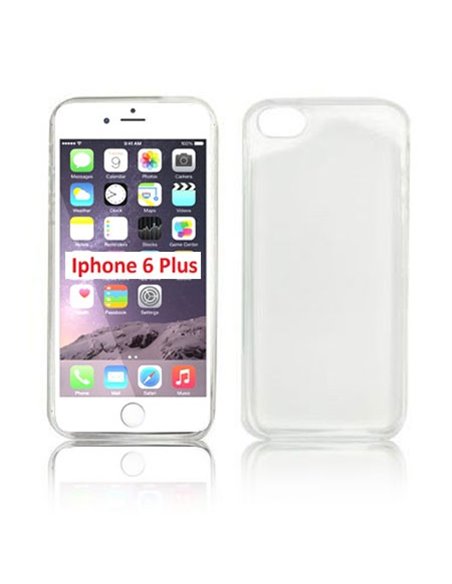 CUSTODIA GEL TPU SILICONE TRASPARENTE per APPLE IPHONE 6 PLUS, IPHONE 6S PLUS 5.5' POLLICI