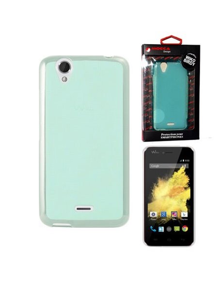 CUSTODIA GEL TPU SILICONE per WIKO BIRDY 4G COLORE AZZURRO ALTA QUALITA' MOCCA BLISTER