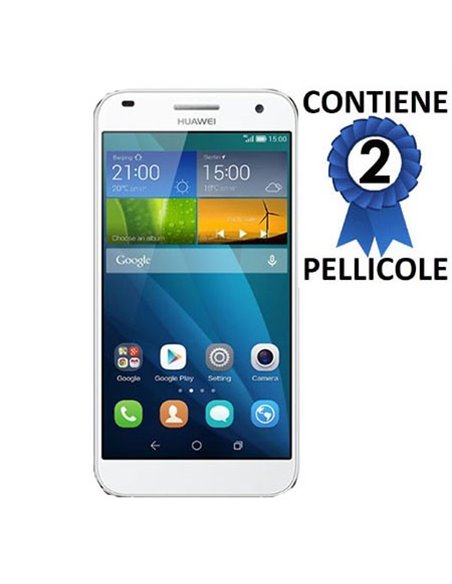 PELLICOLA PROTEGGI DISPLAY per HUAWEI ASCEND G7 CONFEZIONE 2 PEZZI