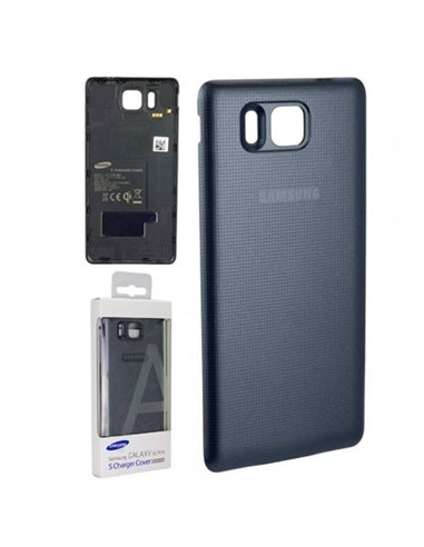 COVER CON TECNOLOGIA QI ORIGINALE SAMSUNG EP-CG850IBEGWW per G850 GALAXY ALPHA COLORE NERO BLISTER