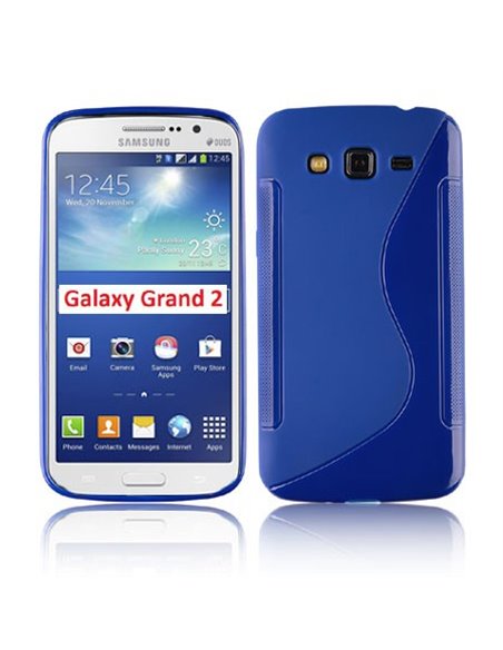 CUSTODIA GEL TPU SILICONE DOUBLE per SAMSUNG G7106 GALAXY GRAND 2, G7100, G7102, G7105 COLORE BLU