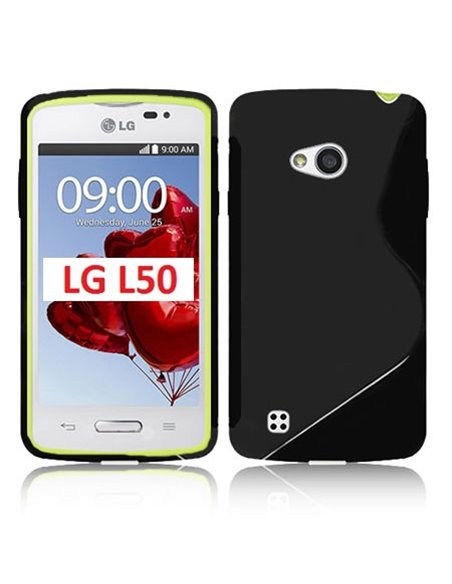 CUSTODIA GEL TPU SILICONE DOUBLE per LG L50 D213N COLORE NERO