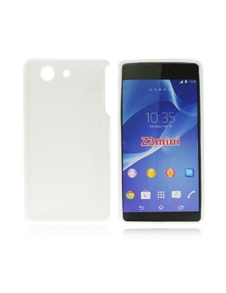CUSTODIA GEL TPU SILICONE DOUBLE per SONY XPERIA Z3 COMPACT D5803, D5833 COLORE BIANCO