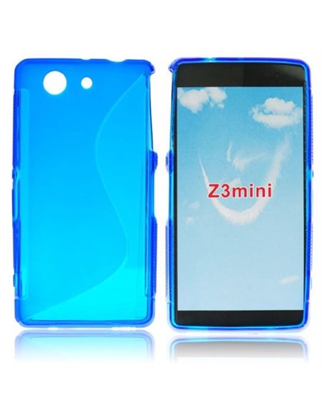 CUSTODIA GEL TPU SILICONE DOUBLE per SONY XPERIA Z3 COMPACT D5803, D5833 COLORE BLU