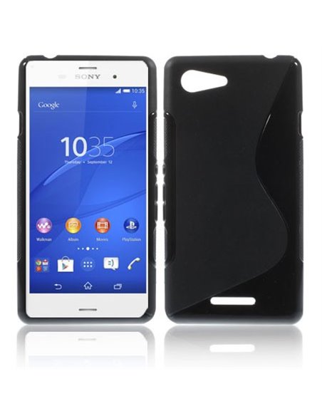 CUSTODIA GEL TPU SILICONE DOUBLE per SONY XPERIA E3 COLORE NERO