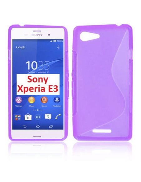 CUSTODIA GEL TPU SILICONE DOUBLE per SONY XPERIA E3 COLORE VIOLA