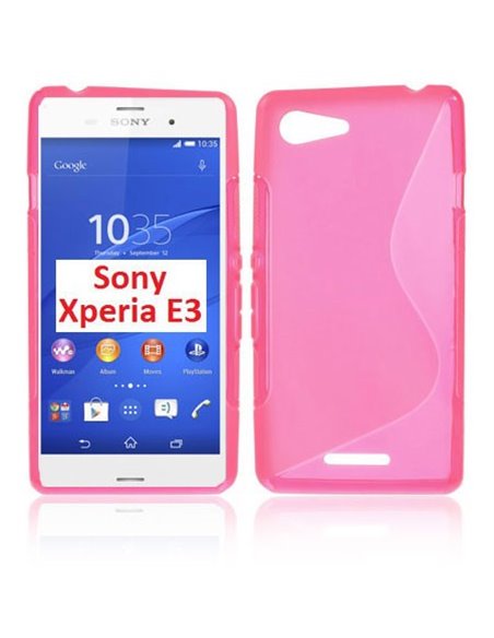 CUSTODIA GEL TPU SILICONE DOUBLE per SONY XPERIA E3 COLORE ROSA