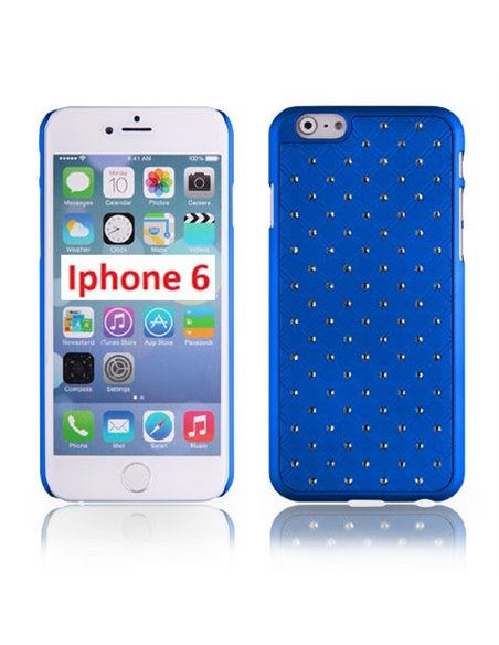 CUSTODIA RIGIDA CON BRILLANTINI per APPLE IPHONE 6, IPHONE 6S 4.7' POLLICI COLORE BLU