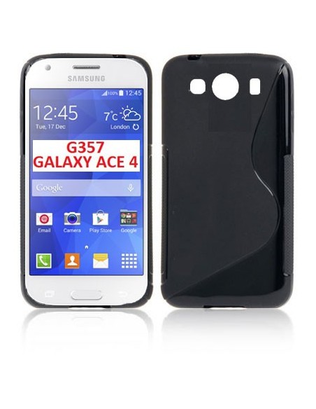 CUSTODIA GEL TPU SILICONE DOUBLE per SAMSUNG G357 GALAXY ACE 4  COLORE NERO