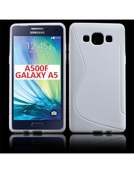 CUSTODIA GEL TPU SILICONE DOUBLE per SAMSUNG SM-A500 GALAXY A5 (NO VERSIONE 2016) COLORE BIANCO