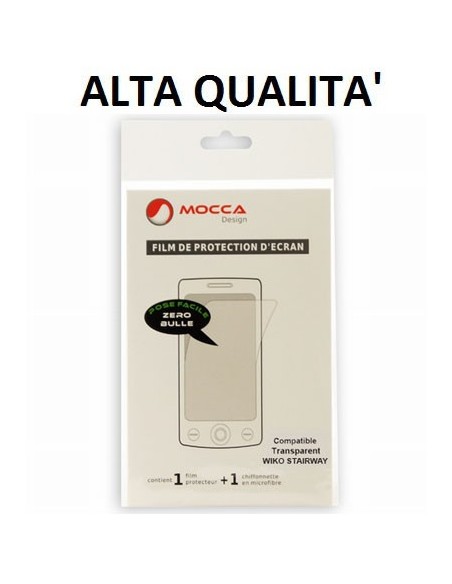 PELLICOLA PROTEGGI DISPLAY per WIKO STAIRWAY ALTA QUALITA' MOCCA BLISTER