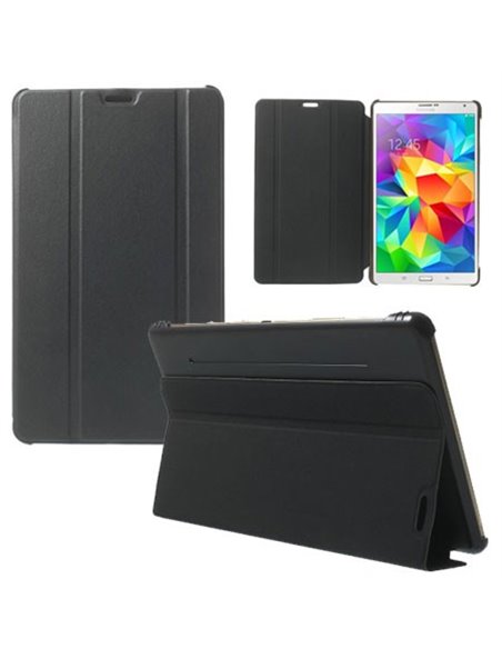 CUSTODIA BOOK ORIZZONTALE ULTRA SLIM per SAMSUNG GALAXY SM-T700 TAB S 8.4, SM-T705, 8.4' POLLICI CON STAND MAGNETICO COLORE NERO