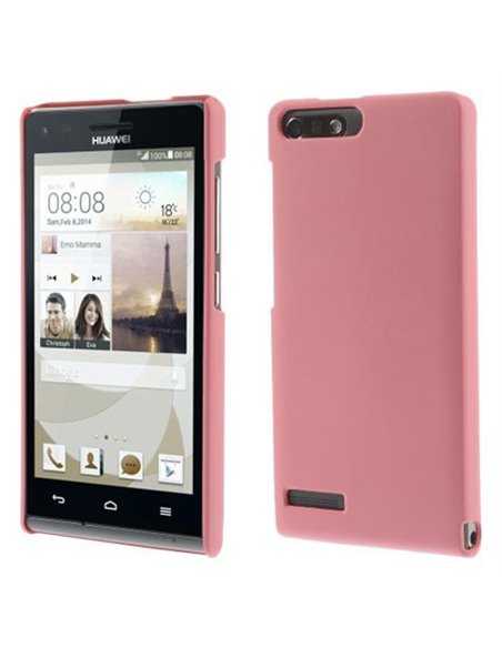 CUSTODIA BACK RIGIDA per HUAWEI ASCEND G6 LTE 4G, ASCEND P7 MINI COLORE ROSA