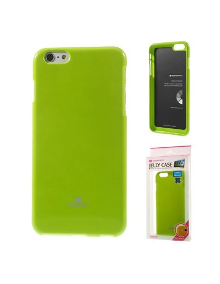 CUSTODIA GEL TPU SILICONE per APPLE IPHONE 6 PLUS, IPHONE 6S PLUS 5.5' POLLICI COLORE VERDE LUCIDO ALTA QUALITA' MERCURY BLISTER