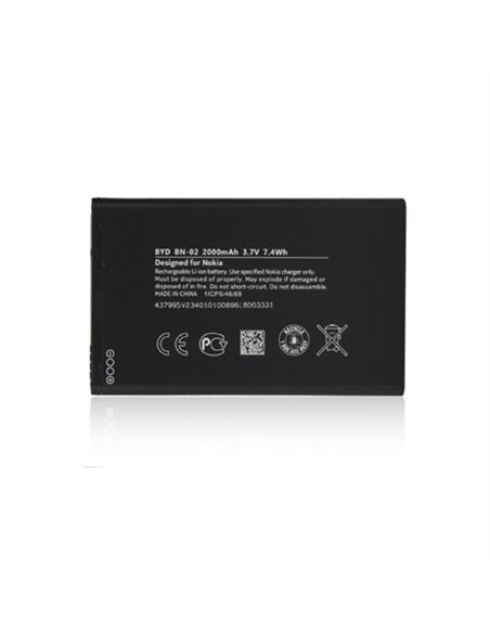 BATTERIA ORIGINALE NOKIA BN-02 per NOKIA XL, NOKIA XL DUAL SIM 2000 mAh LI-ION BULK