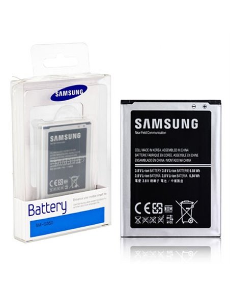 BATTERIA ORIGINALE per SAMSUNG G3500 GALAXY CORE PLUS 1800 mAh LI-ION CON TECNOLOGIA NFC EB-B185BEBECWW BLISTER