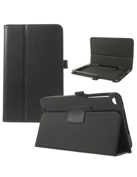 CUSTODIA BOOK ORIZZONTALE PELLE per ASUS MEMO PAD 8 ME181C, 8' POLLICI CON STAND E PORTA PENNA COLORE NERO