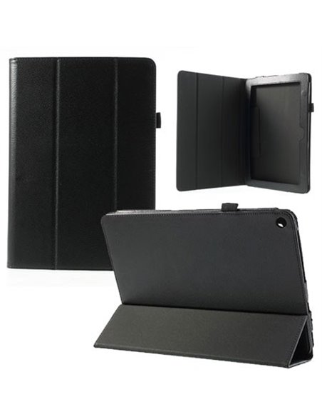 CUSTODIA BOOK ORIZZONTALE PELLE per ACER ICONIA TAB A3, 10.1' POLLICI CON STAND E PORTA PENNA COLORE NERO