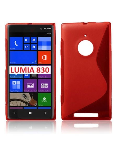 CUSTODIA GEL TPU SILICONE DOUBLE per NOKIA LUMIA 830 COLORE ROSSO