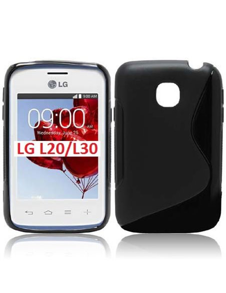 CUSTODIA GEL TPU SILICONE DOUBLE per LG L30 D120 COLORE NERO