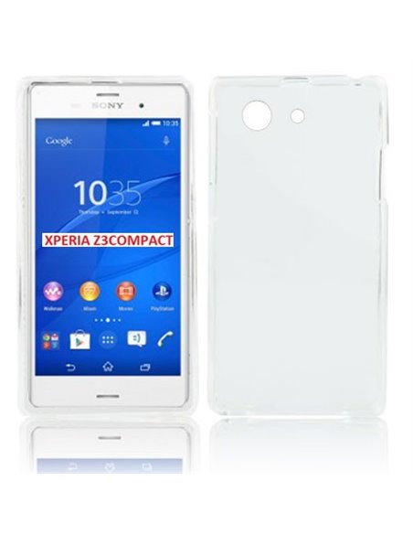 CUSTODIA GEL TPU SILICONE per SONY XPERIA Z3 COMPACT D5803, D5833 COLORE BIANCO