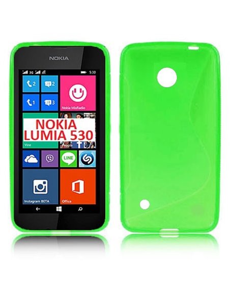 CUSTODIA GEL TPU SILICONE DOUBLE per NOKIA LUMIA 530 COLORE VERDE